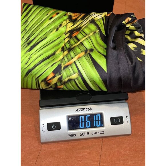 JustCavalli Silk Tropical Print Midi   Dress Size 46 /10 - Picture 10 of 10